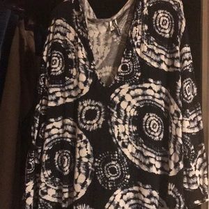 Hooded swimsuit cover Tie-dye effect. 3x